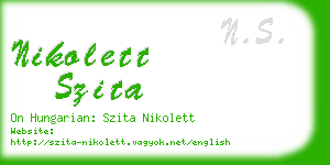 nikolett szita business card